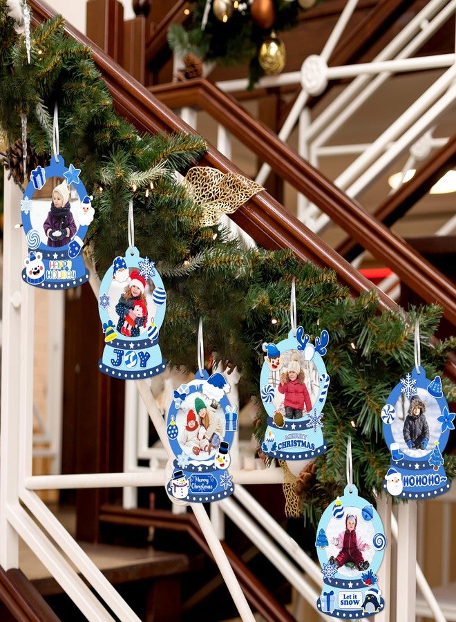 80UncleKimby 36PCS Christmas Snow Globe Picture Frame Ornaments Crafts Kit, DIY Xmas Photo Bulk Decorations for Winter Holiday Party Supplies Decor - Image 2